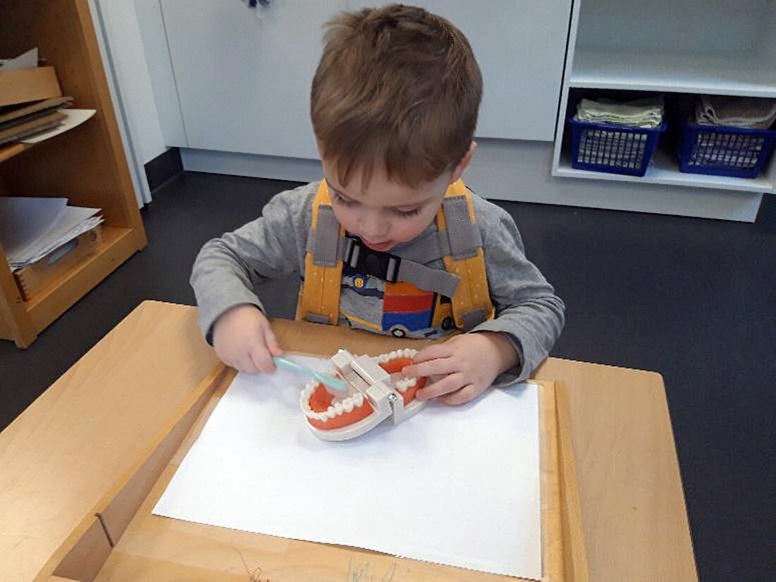 Eschenbach. In der Kinderkrippe in Eschenbach wird die Gesundheitsfürsorge großgeschrieben. Da gehört auch das richtige Zähneputzen dazu.