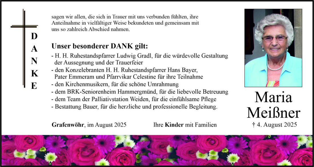 Begleitet durch: Bestattung Bauer - Weiden