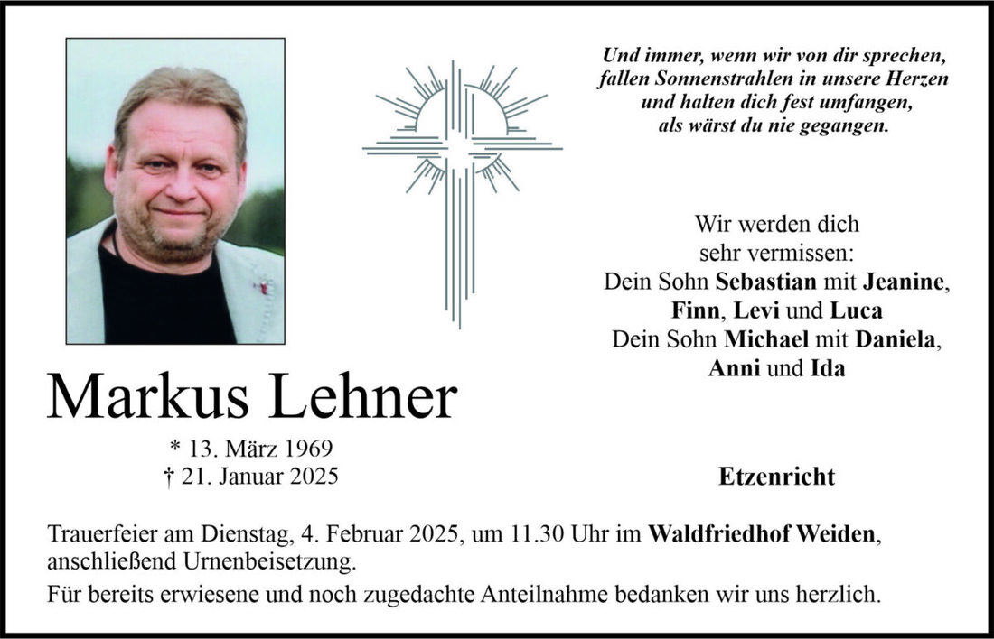 Begleitet durch: Bestattung Bauer - Weiden