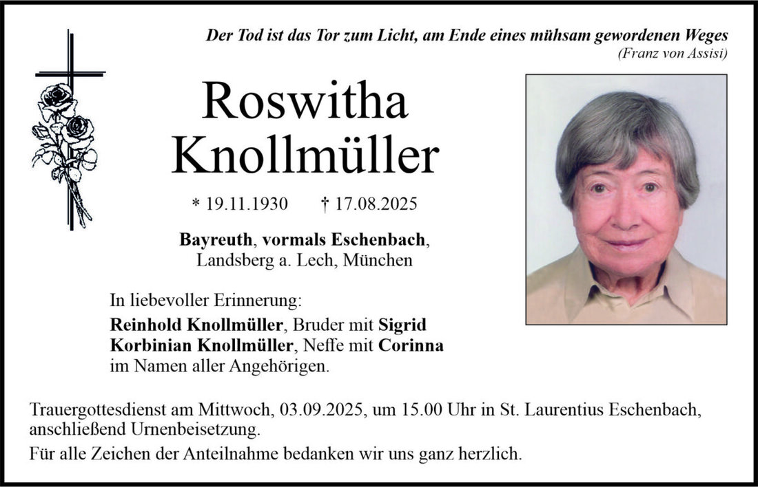 Begleitet durch: Bestattung Bauer - Weiden