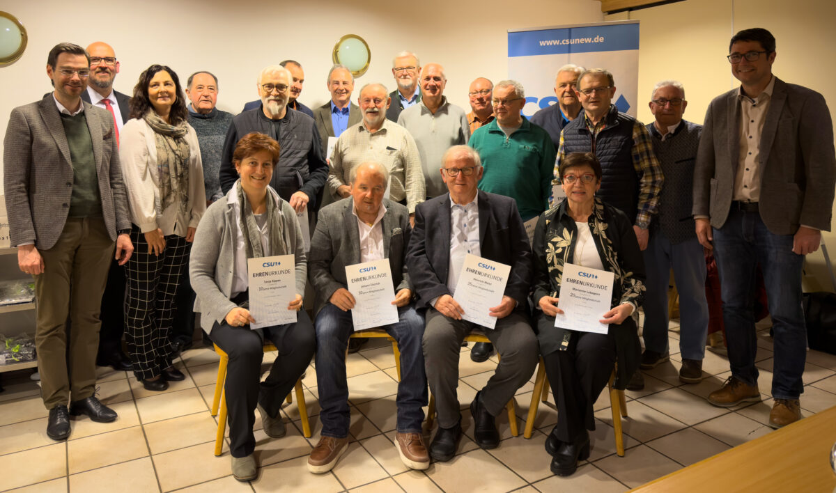 CSU Neustadt/WN feiert über 1500 &quot;Mitglieder-Jahre&quot;